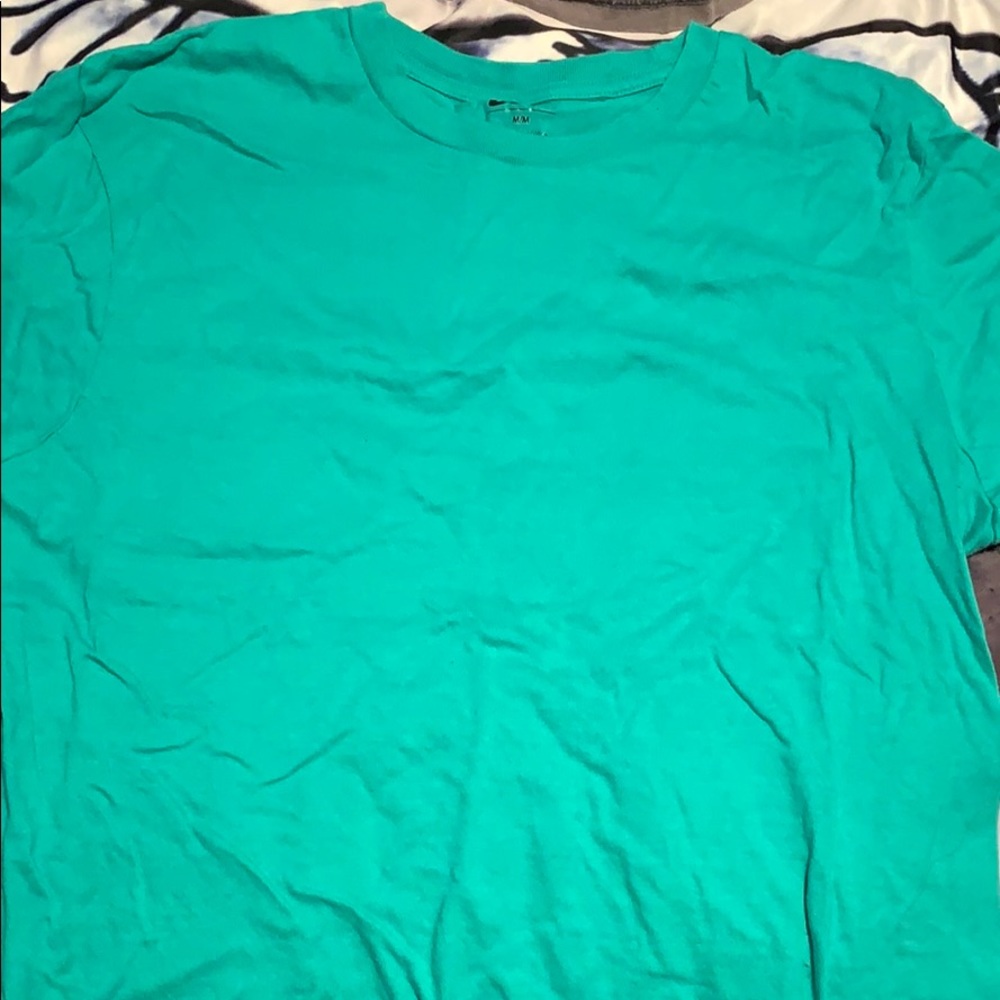 teal tee.